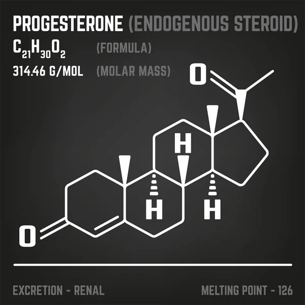 Hormon molekula kép — Stock Vector