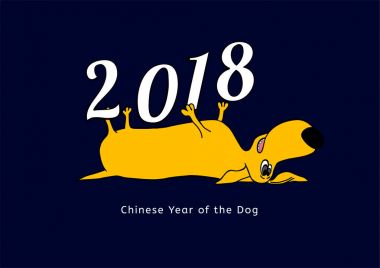 Sarı bir köpek kartpostal