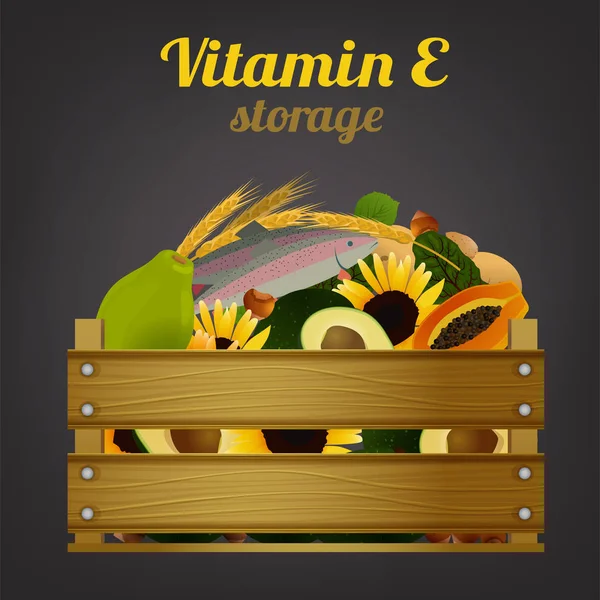 ビタミン E の画像 — ストックベクタ