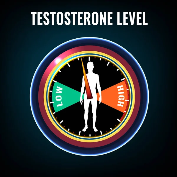 Testosterone deficiency concept — Stock Vector