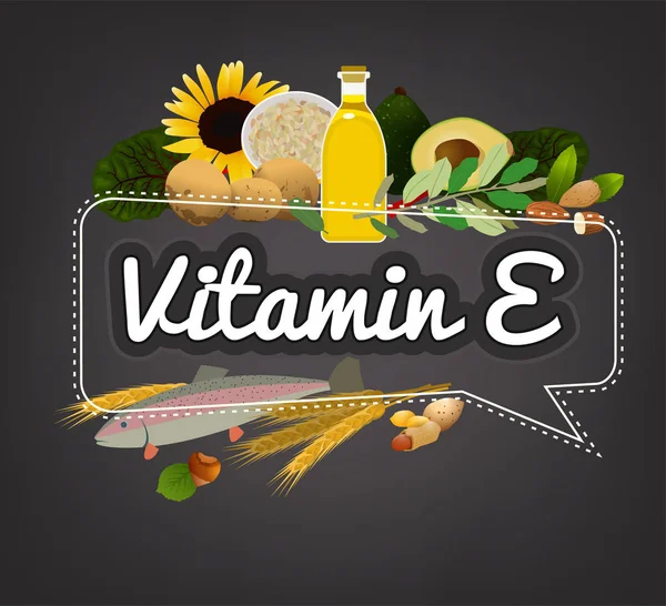 Imagen de la bandera de la vitamina — Vector de stock