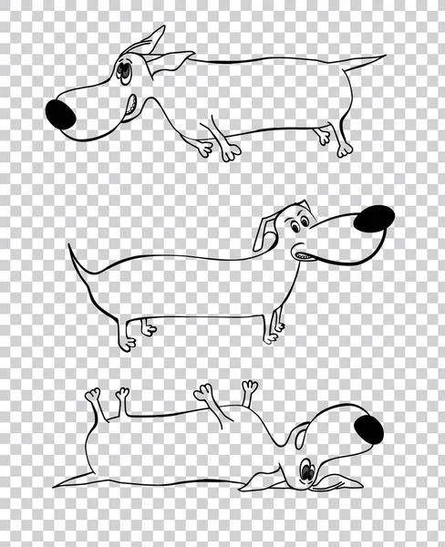 Hond teken afbeelding — Stockvector