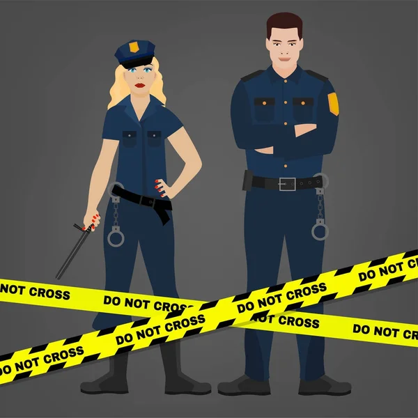 Imagen oficial de policía — Vector de stock