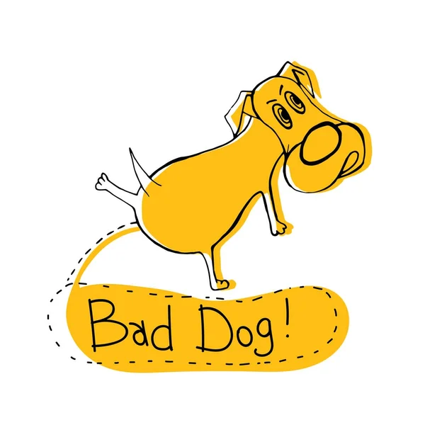 Bad doggy image — Stock Vector