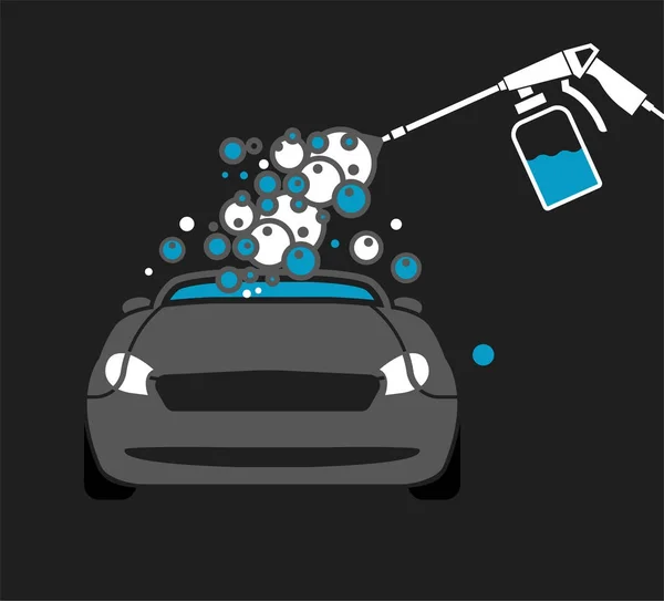 Car wash image — Stock Vector