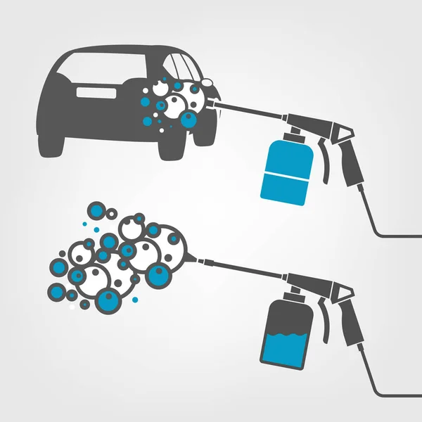 Πλύσιμο αυτοκινήτων εικόνας — Διανυσματικό Αρχείο