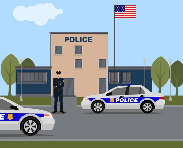 Estación de policía imagen — Vector de stock