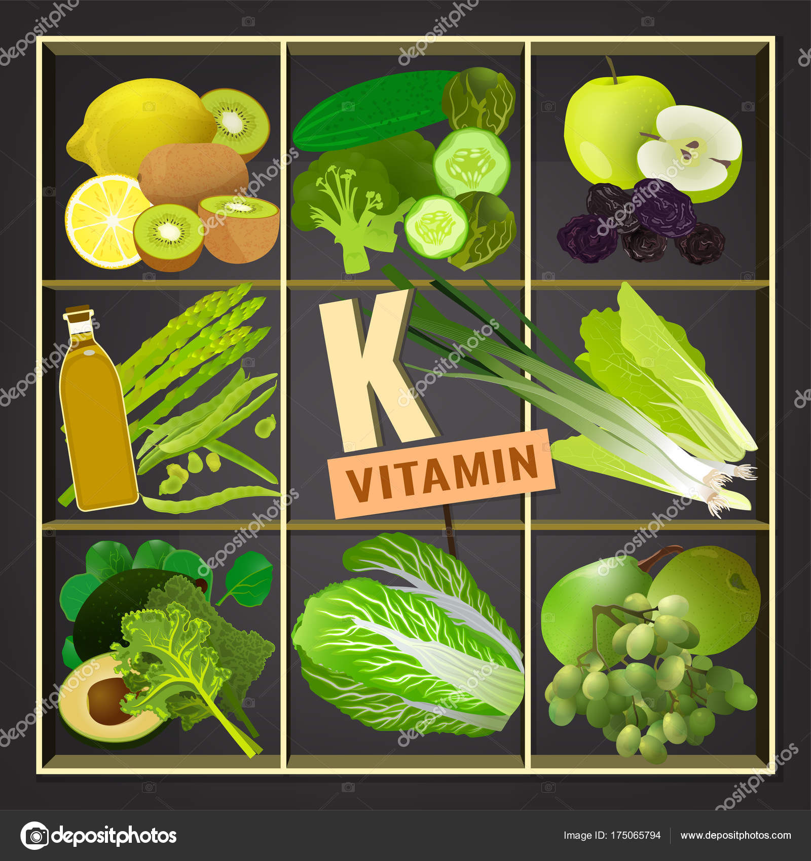 No vitamina verduras que k contienen