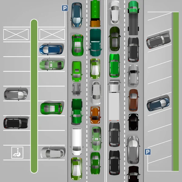 Traffic Jam obrazu — Wektor stockowy