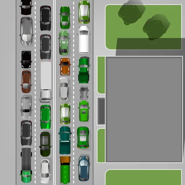 Traffic Jam afbeelding — Stockvector