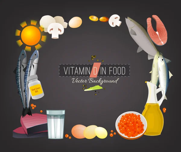 Vitamina D Fondo — Vector de stock