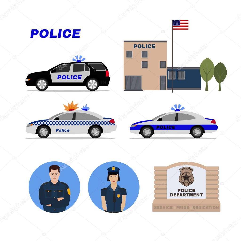 Vector Police Set