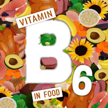 B6 vitamini arka plan