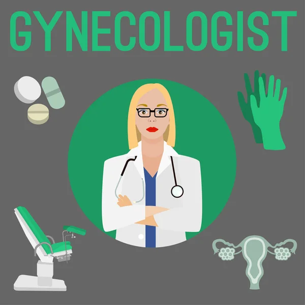 Gynecologist vector image — Stock Vector