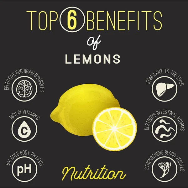 Beneficios de frijoles limones — Vector de stock