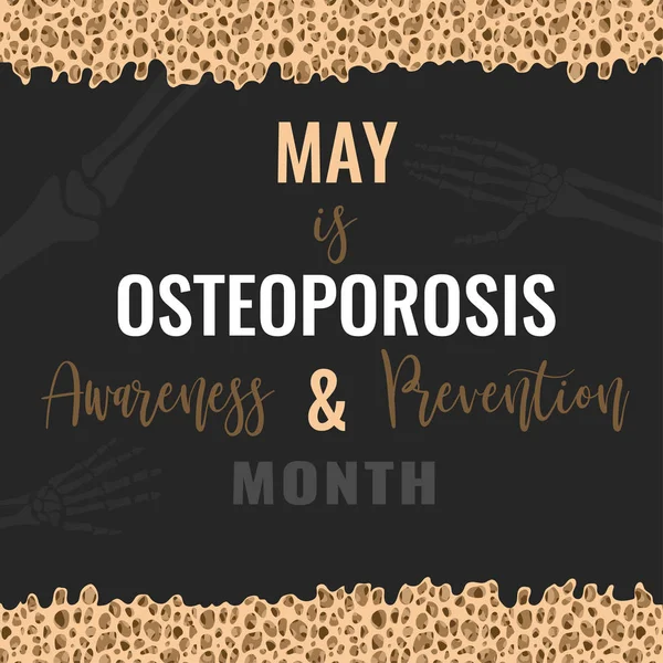 Póster del mes de la osteoporosis — Vector de stock