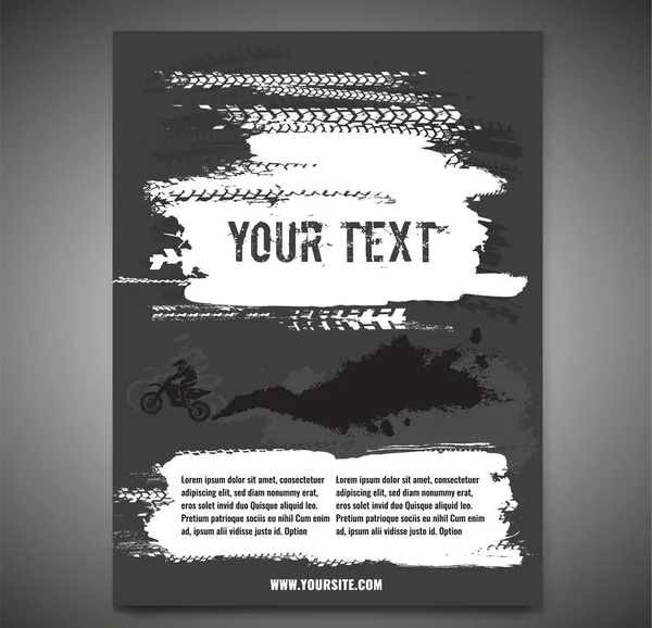 Cartel de Grunge Motorcross — Vector de stock