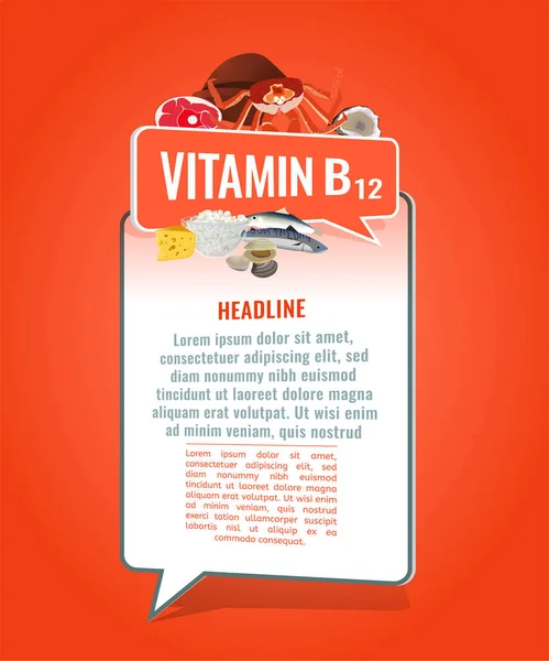 Vitamin-B12-Banner — Stockvektor