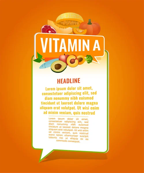 Banner de vitamina A — Vector de stock