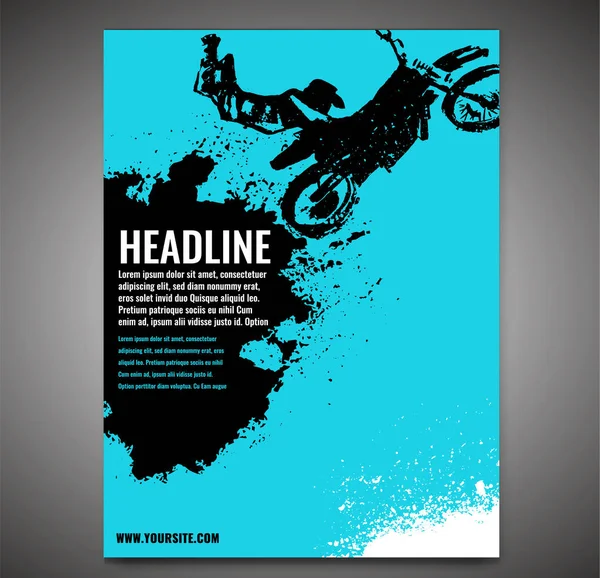 Мотоцикл літаючих плакат — стоковий вектор