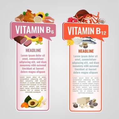Vitamini afiş kümesi
