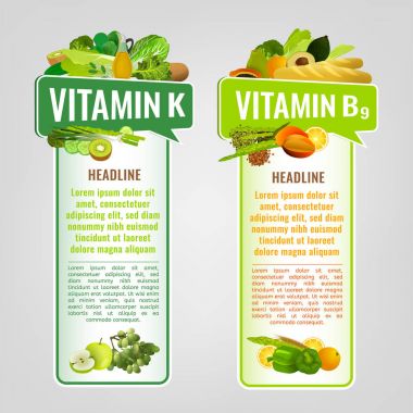Vitamini afiş kümesi