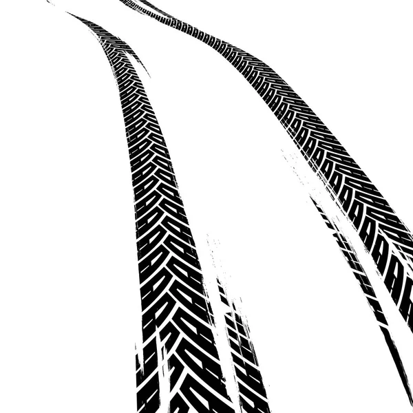Traces de pneus vectoriels — Image vectorielle