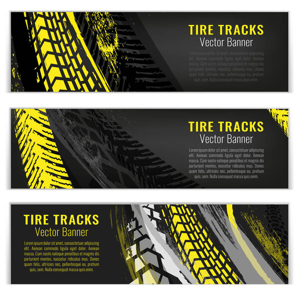 Tire track banners