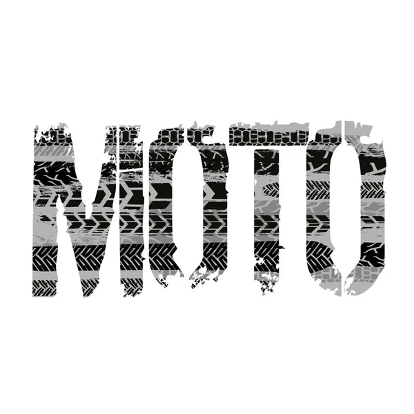 Tiro Moto Letras — Vector de stock