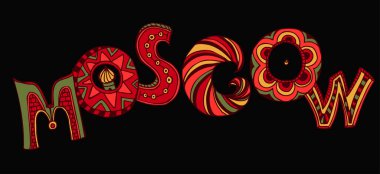 Handdrawn Moskova yazı