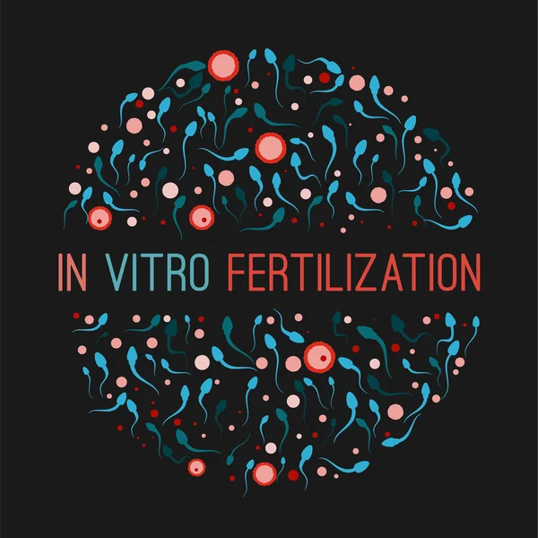 In vitro fertilisation concept — Stock Vector