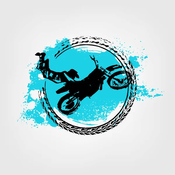 Latający Element motocykl — Wektor stockowy