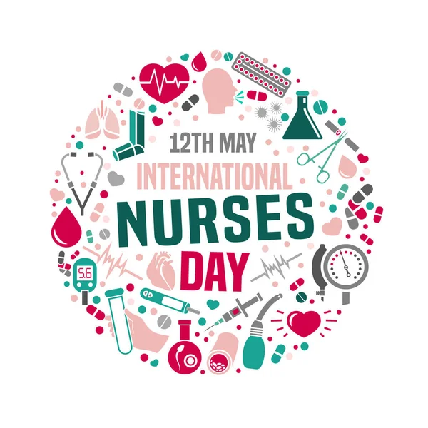 Международный день медсестры — стоковый вектор