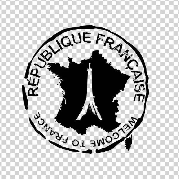Французская виза — стоковый вектор