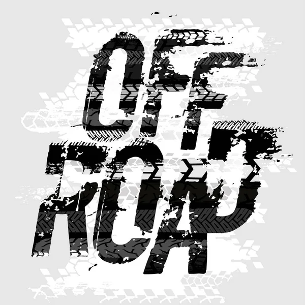 Off-Road lastiği yazı — Stok Vektör