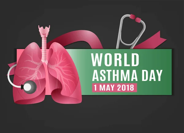 Werelddag voor astma — Stockvector