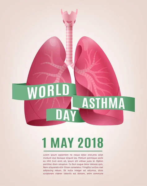 Werelddag voor astma — Stockvector