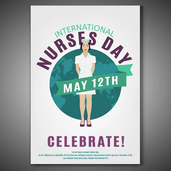 Всемирный день медсестры — стоковый вектор