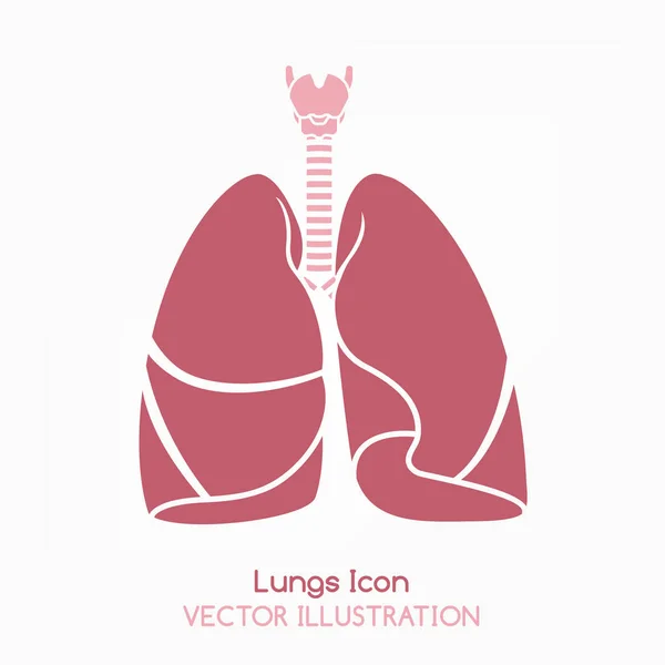 Menselijke longen pictogram — Stockvector