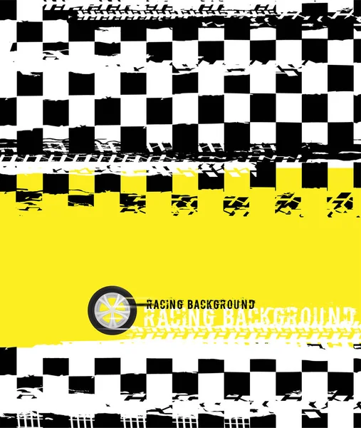 Grunge a cuadros fondo de carreras — Vector de stock