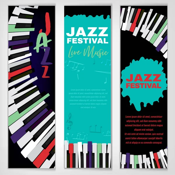 Jazz Poster Set — Stock Vector