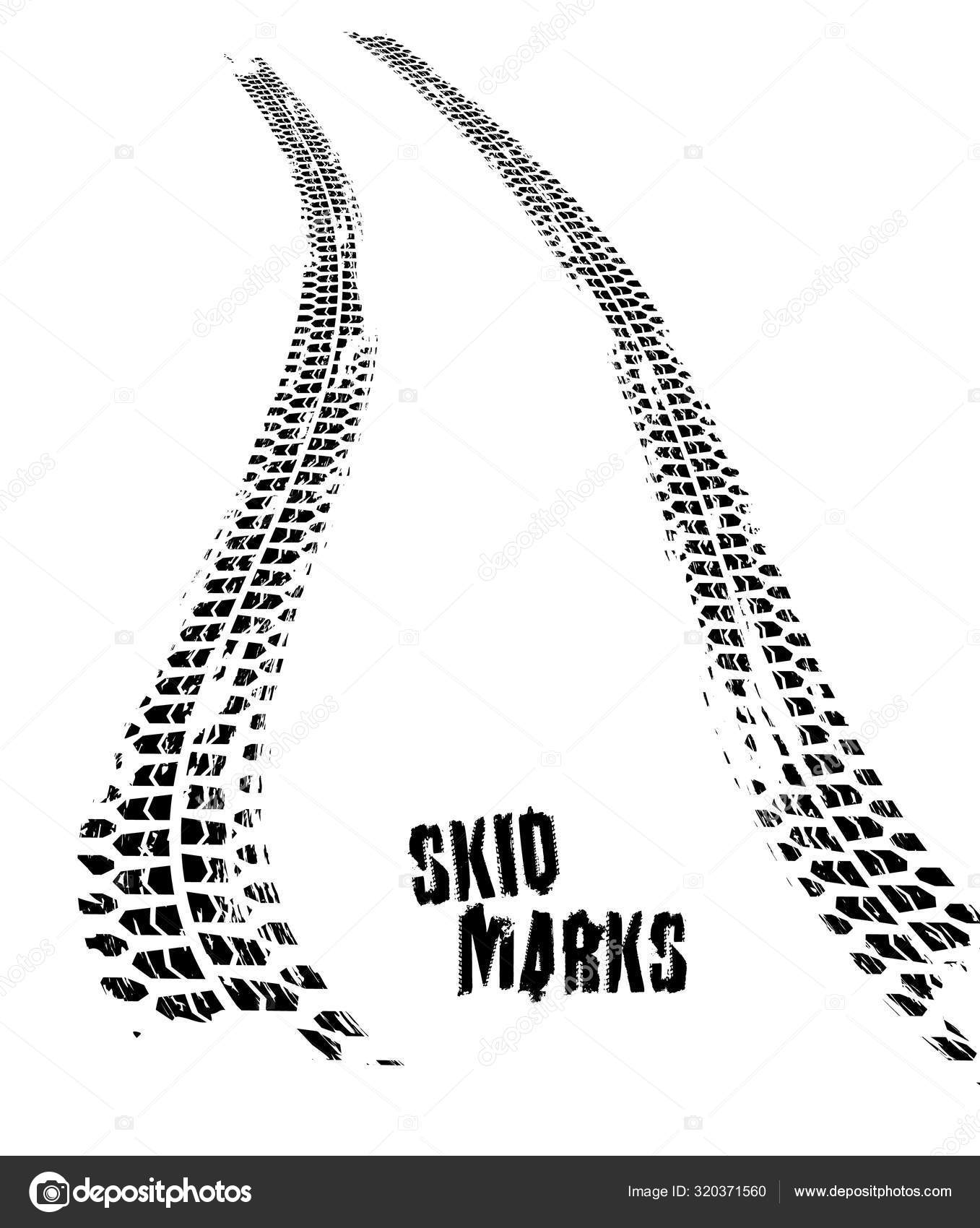 Motorcycle tire tracks Stock Vector Image by ©annyart 320371560