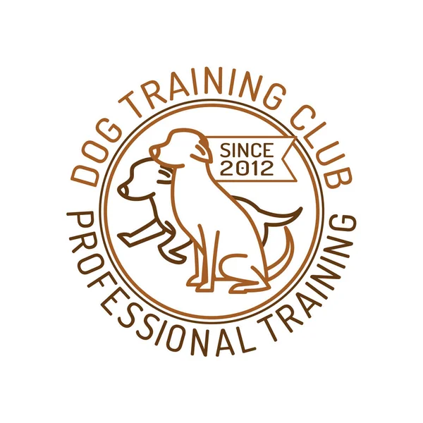 Icono del centro de entrenamiento perro — Vector de stock