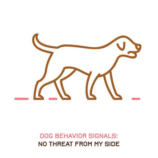 Icono de comportamiento del perro — Vector de stock