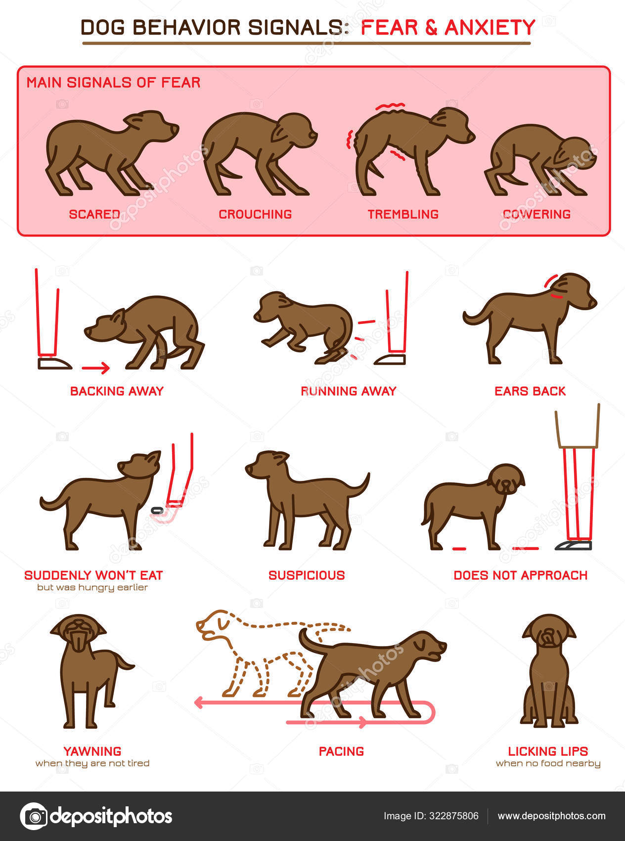 Dog Behavior Icons Stock Vector by ©annyart 322875806