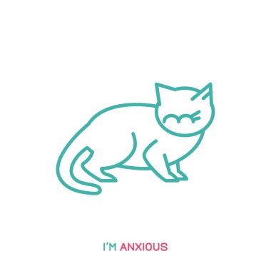 Kedi korkusu davranış ikonu