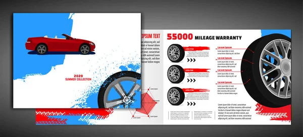 Tire Brochure模板 — 图库矢量图片