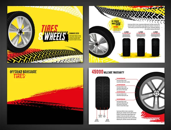 Modello di brochure automobilistica vettoriale — Vettoriale Stock