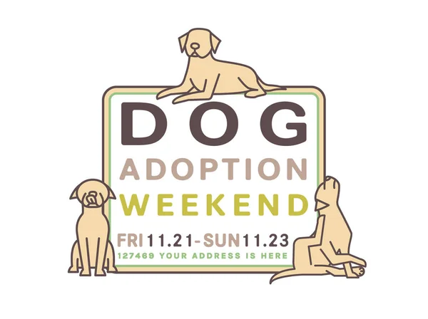 Evento de adopción de perros — Vector de stock