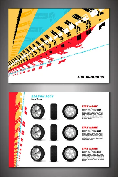Plantilla de folleto de neumáticos — Vector de stock